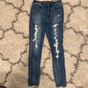 AE next level stretch high waisted ripped jeans